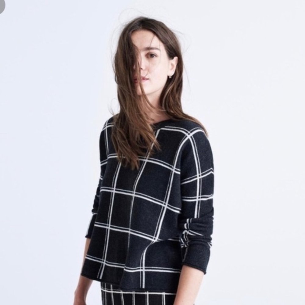 Madewell Windowpane Sweater
